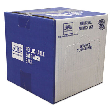 Handi-Bag® Recloseable Zipper Seal Sandwich Bags, 1.15 Mil, 6.5" X 5.88", Clear, 500-box freeshipping - TVN Wholesale